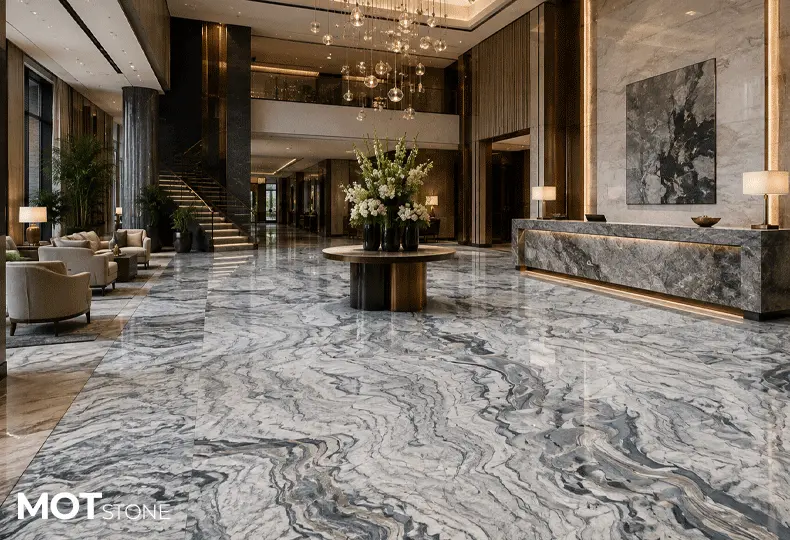 slab Silver Stream Marble