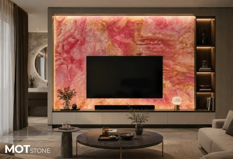 onyx stone pink