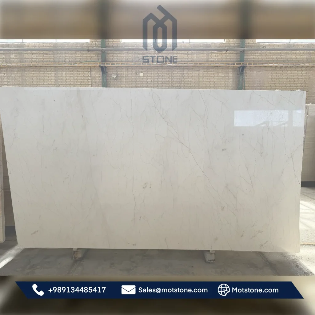 bianco marble slab