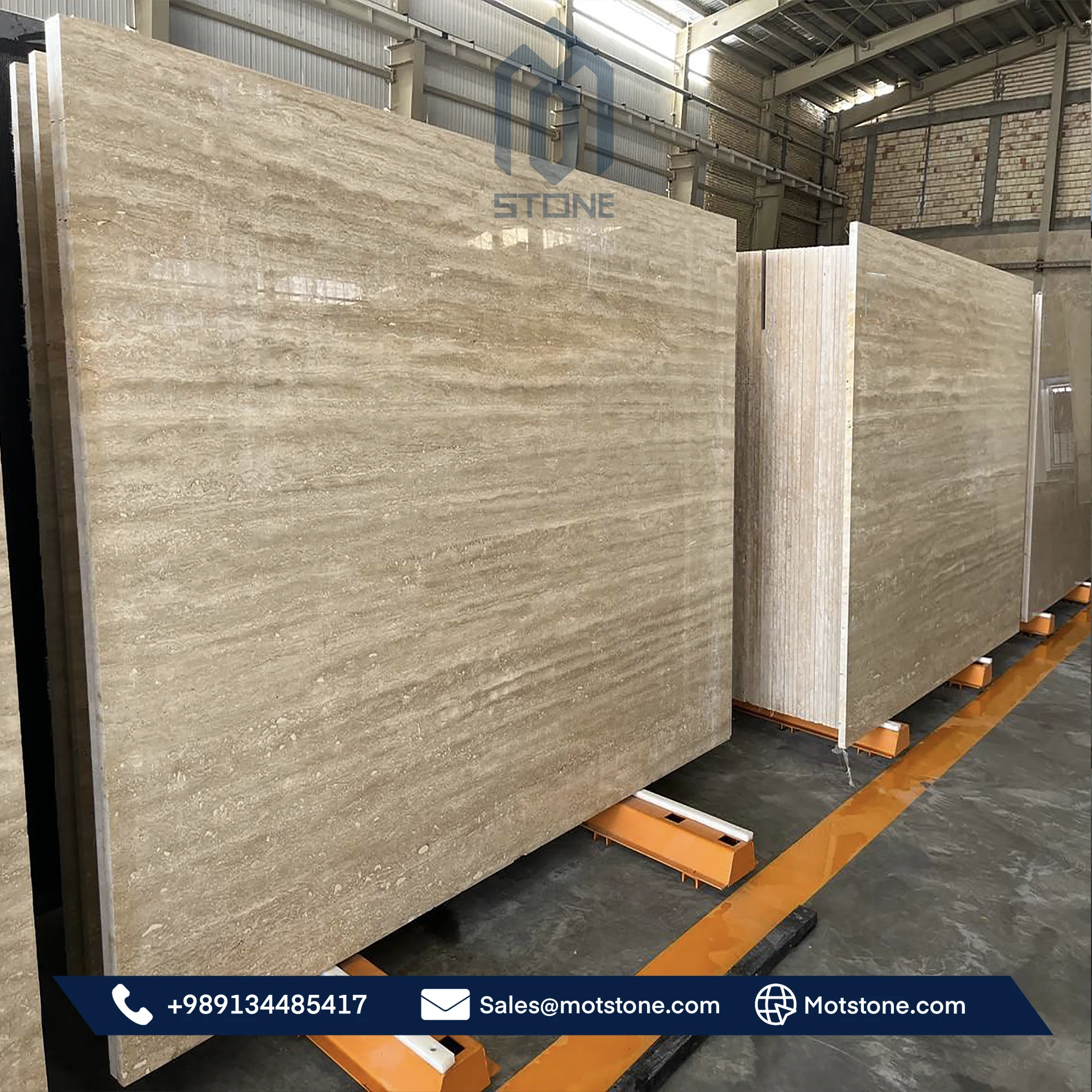 slab of cream travertine