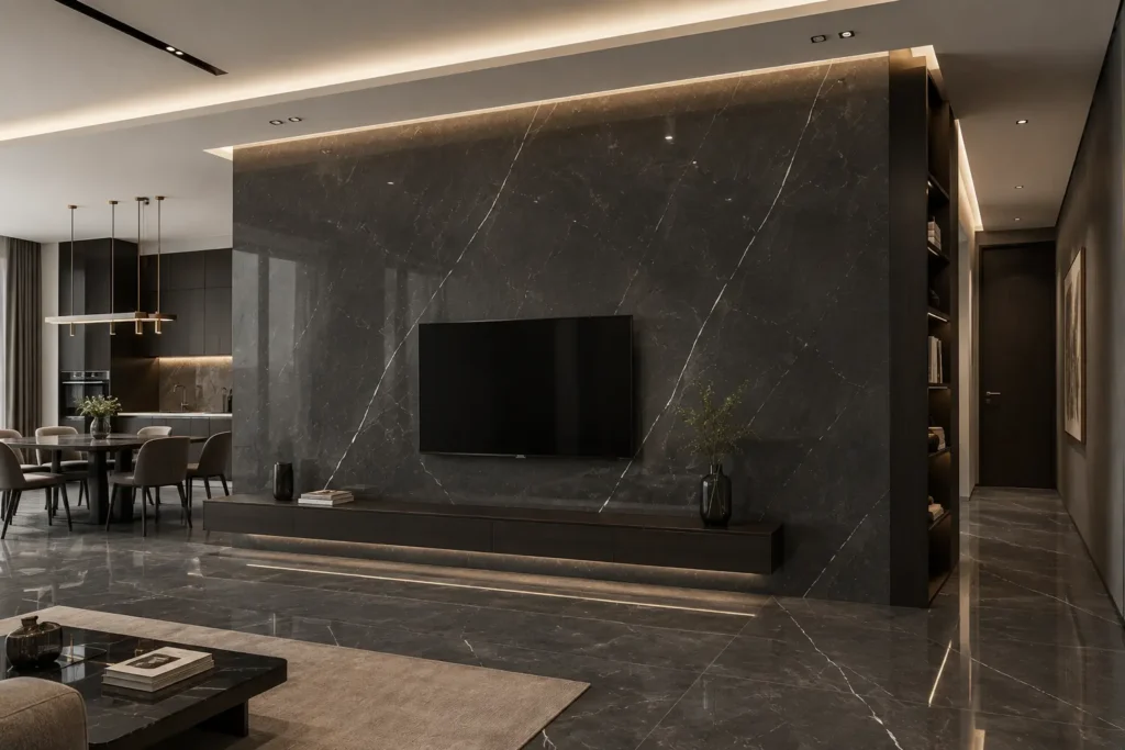 Pietra Gray marble floor tiles