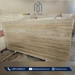 cream beige travertine slab