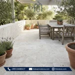 white travertine tile
