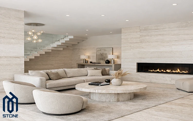 White Travertine Interior Applications