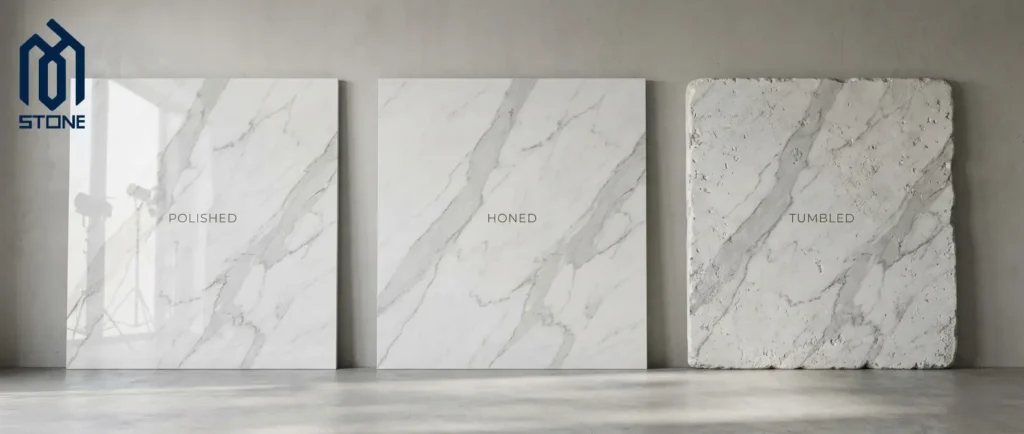 Natural Stone Finishes explained: Polished, Honed, and Tumbled