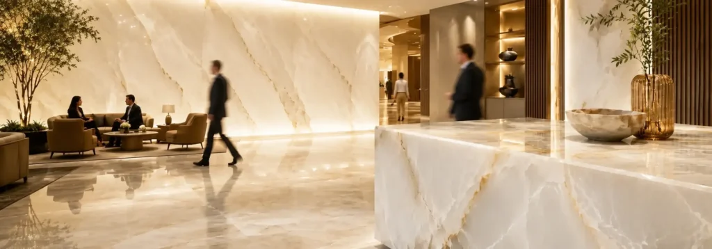 White Onyx in Interior Projects