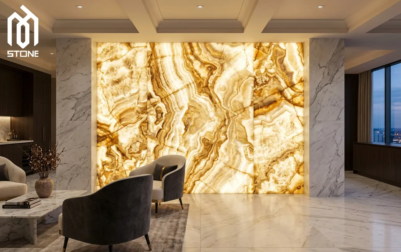 White Onyx vs Marble for Luxury Interior Projects