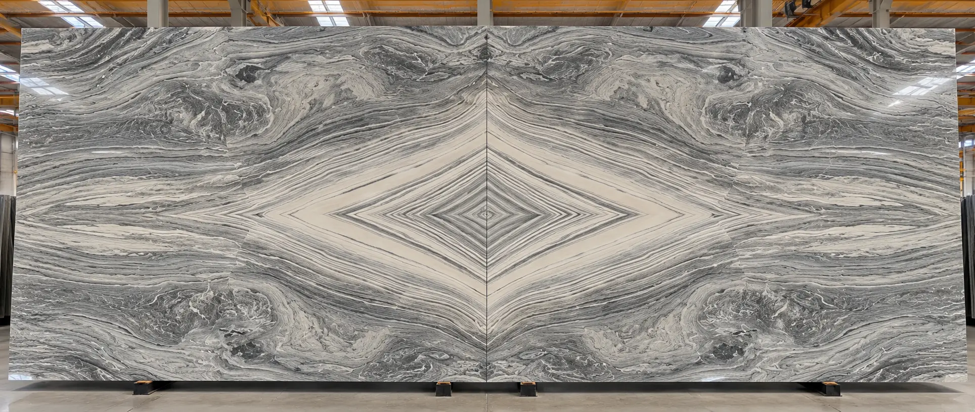 Bookmatched Marble Feature Walls