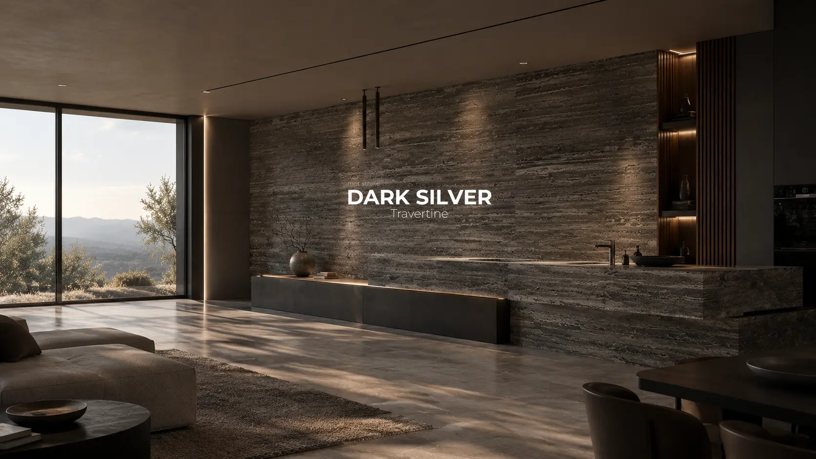 Brown and Walnut Travertine