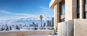 Snowy Luxury Terrace Overlooking the City