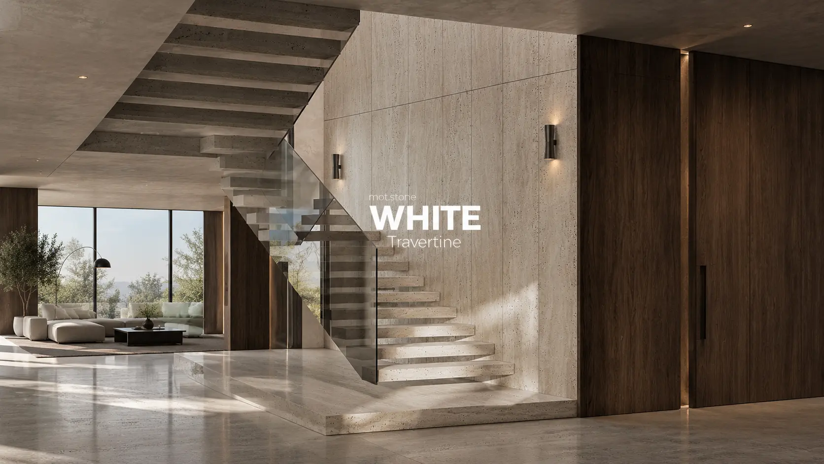 White and Ivory Travertine